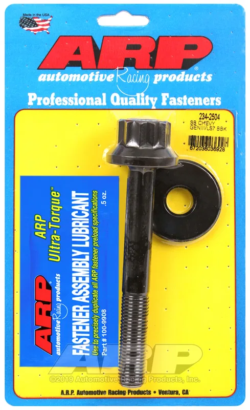 234-2504 – ARP Harmonic Balancer Bolt, For Use With Gen III/LS7 Chevy Small Block 1-1/16 Inch Socket Size 16 Millimet...